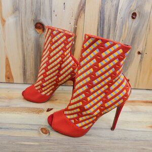 Liliana Knit" The Dylan" Orange Sock Booties